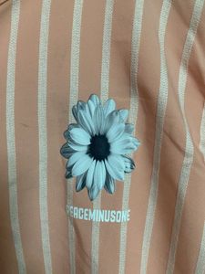 Striped Peach Top
