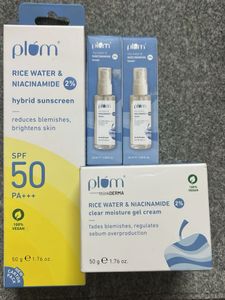 Plum Skincare Set(2toner+sunscren+gel)