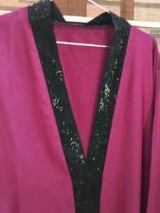 Purple Embellished Abaya