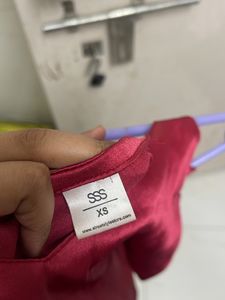 Red Satin Party Top