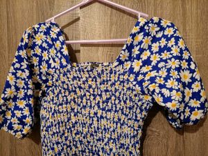 Floral Smocked Midi Dress