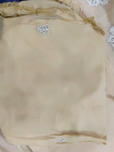 Golden Colour Embroidery Suit With Inner Piece