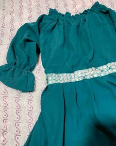 Green Off-Shoulder top