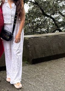 White Eyelet Two-Piece Set