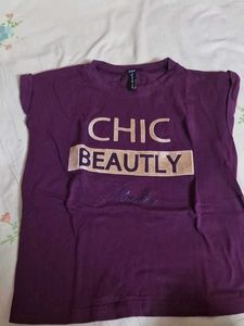 Chic Purple Graphic Tee