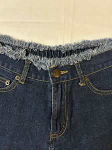 Frayed Hem Denim Shorts