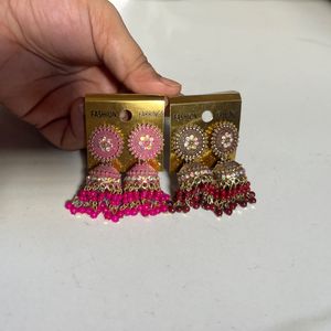 Combo of 2 Traditional Jhumka Earrings