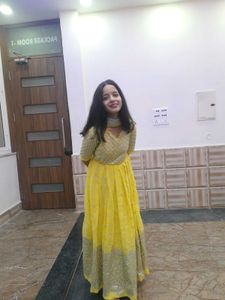 Yellow Ethnic Gown with duppta