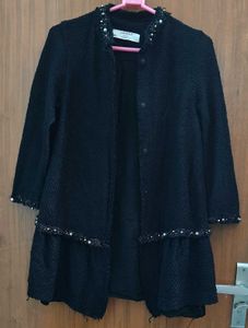 ZARA Knit Pearl Blazer