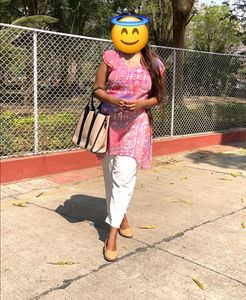 Floral Pink long top