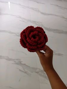 Crochet Red Rose 🌹