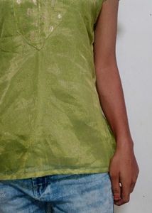 Green Embellished Top