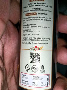 Black Hair Dye Shampoo 3in1