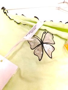 One-shoulder top women pista green