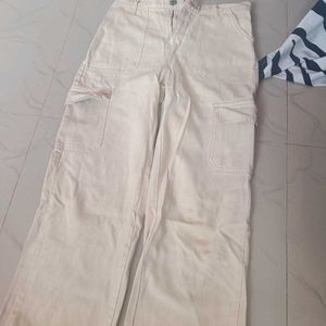 Beige Cargo Pants
