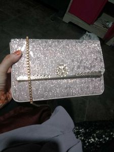 Sparkly Silver Clutch