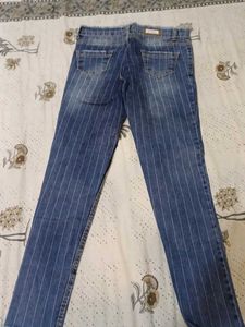 Striped Denim Jeans
