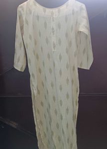 Printed White Dress