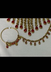 Gorgeous Red &amp; Gold Jewelry Set