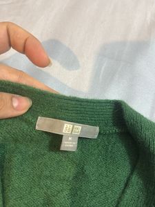 Uniqlo Green Cardigan Sweater