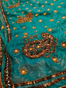heavy work saree
