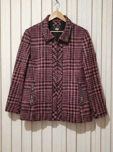 shimmer Chic Plaid Jacket