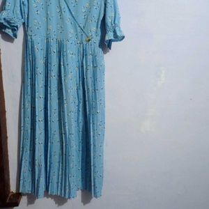 Floral Print Pleated Dress