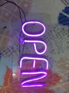 Purple OPEN Neon Sign