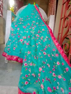 Free Stitched Blouse 🆕Full Body Embroidered Saree