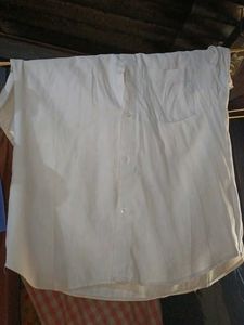Men&#39;s White Short Sleeve Shirt