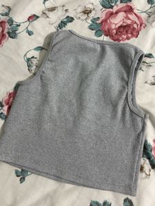 Grey Crop Top