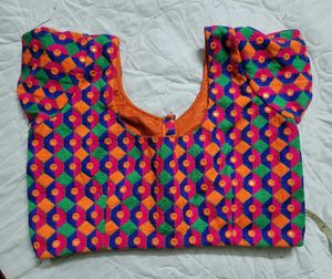 Thick Fabric All Over Embroidered Blouse