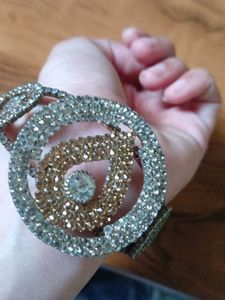 Antique Gold Beaded Kada/Bangles