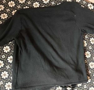 Black Wrap Up Crop Top