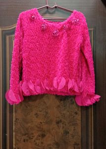 Pink Fuzzy Top