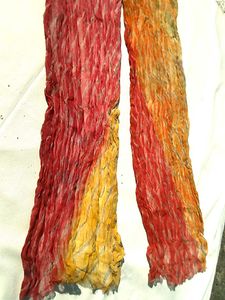 Red &amp; Orange Tie-Dye Duppta