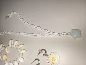 All White jewellery combo