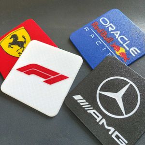 3D printed F1 Team Coasters (Set of 4)