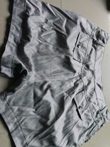 Stylish Grey Ruffled Shorts