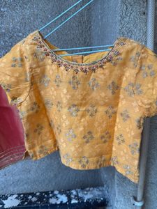 Yellow Embroidered Blouse