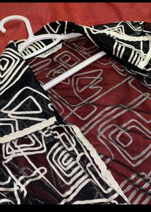 Abstract Patterned Sheer Jacket