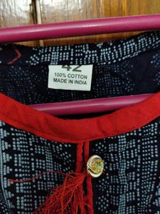 Black And Red Kurthi