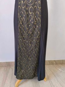 Vintage Black &amp; Gold Maxi Dress