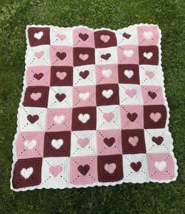 Crochet Heart Blanket 💗