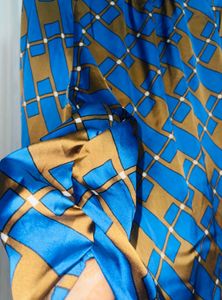 Women&#39;s Long Sleeves Blouse Multicolor Blue &amp; Brow