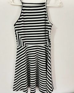 H&M Striped Mini Dress With Halter Neck .