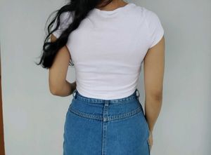 Cute White Crop Top