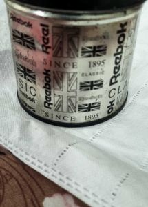 Vintage Reebok Tin Container