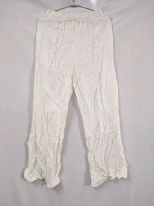 New White Palazzo / Plazo (Mixed Cotton)