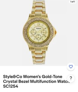 Style&amp;Co Rose Gold Party Wear Watch For Women
